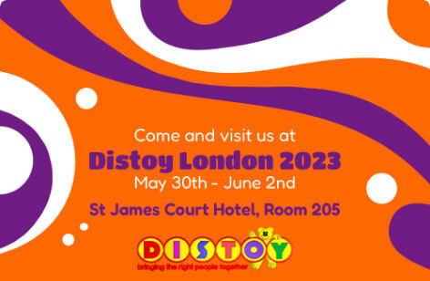 We will be at Distoys in London from May 30th to June 2nd.